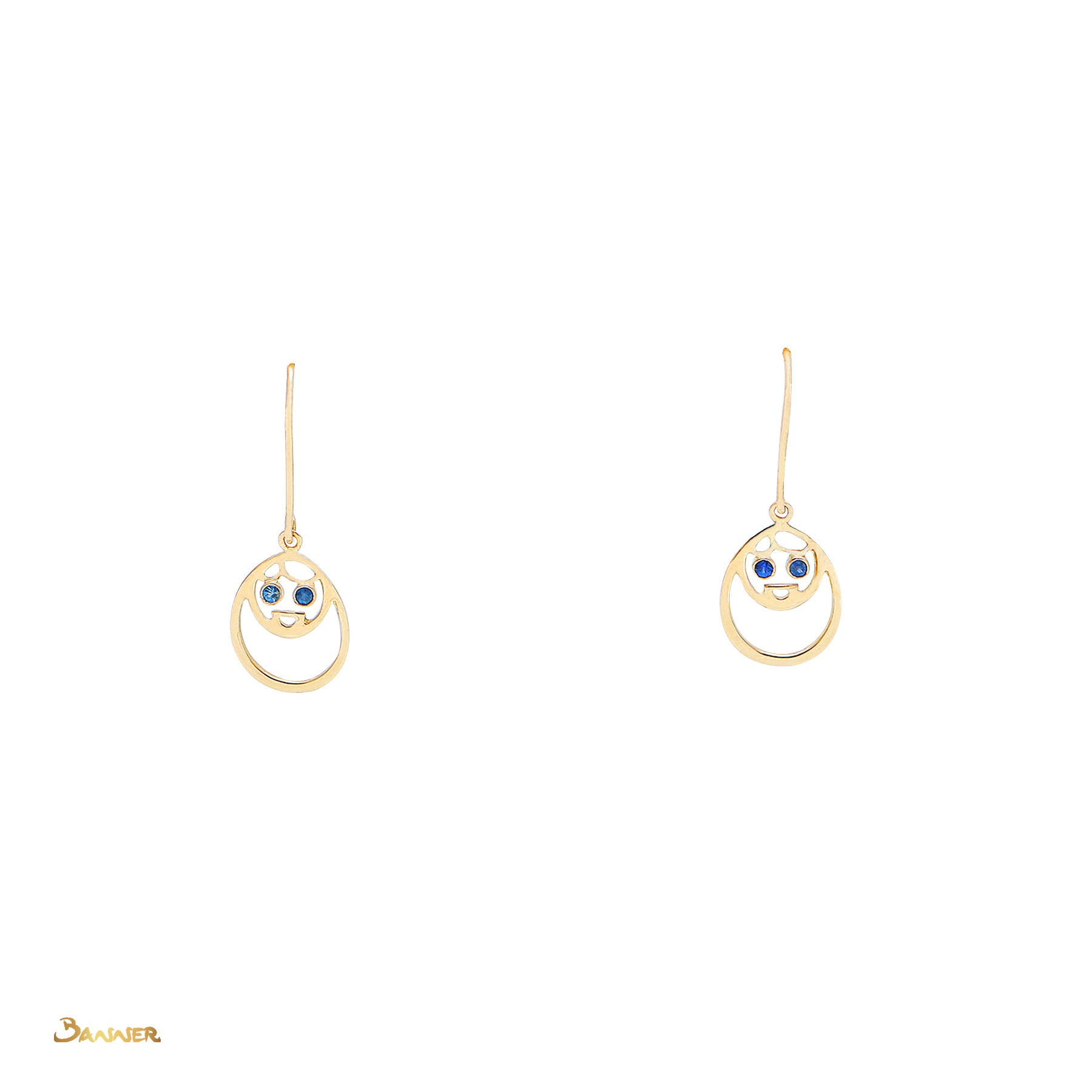 Sapphire Pyit-Taing-Daung Dangle Earrings