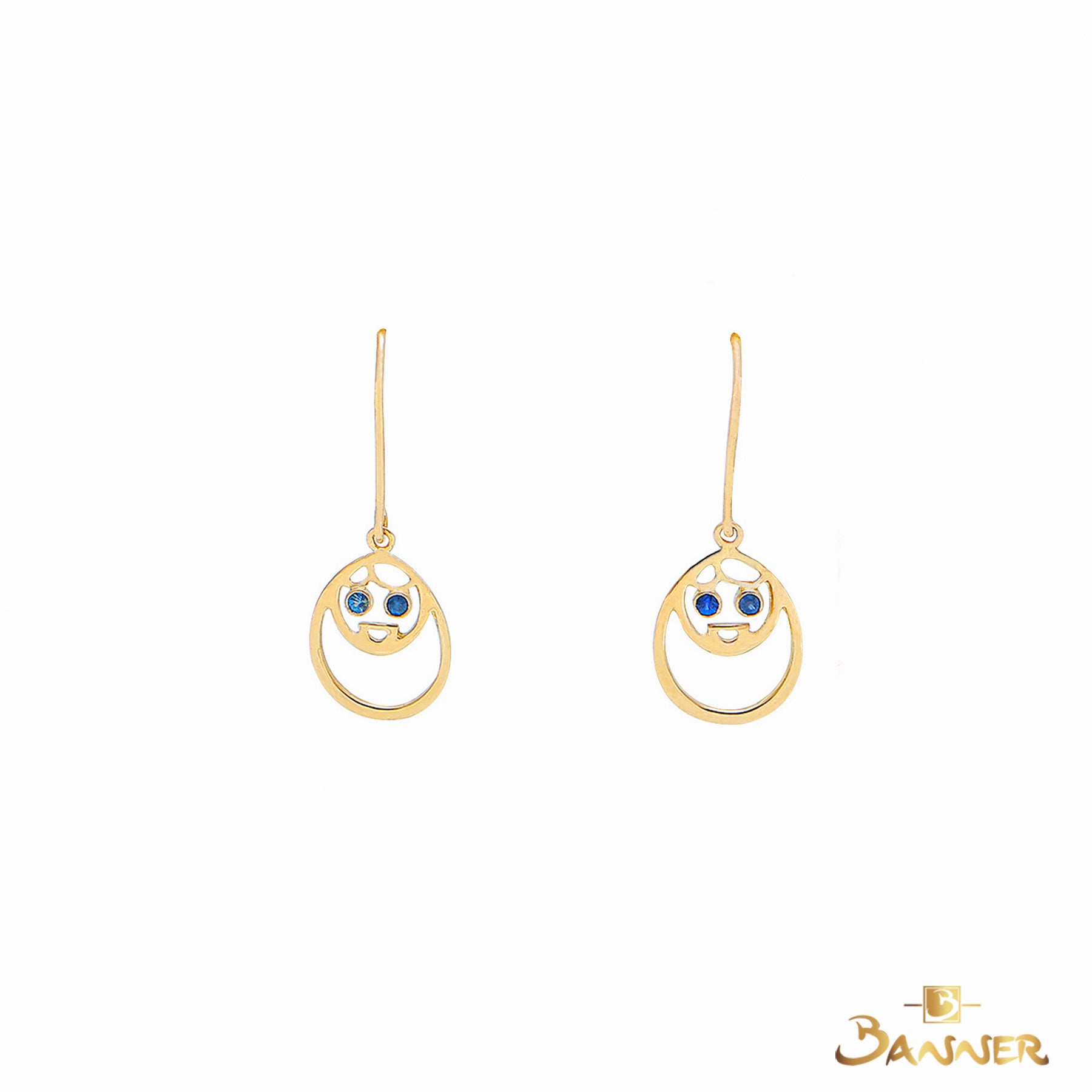 Sapphire Pyit-Taing-Daung Dangle Earrings