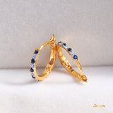Sapphire and Diamond Petite Huggie Earrings