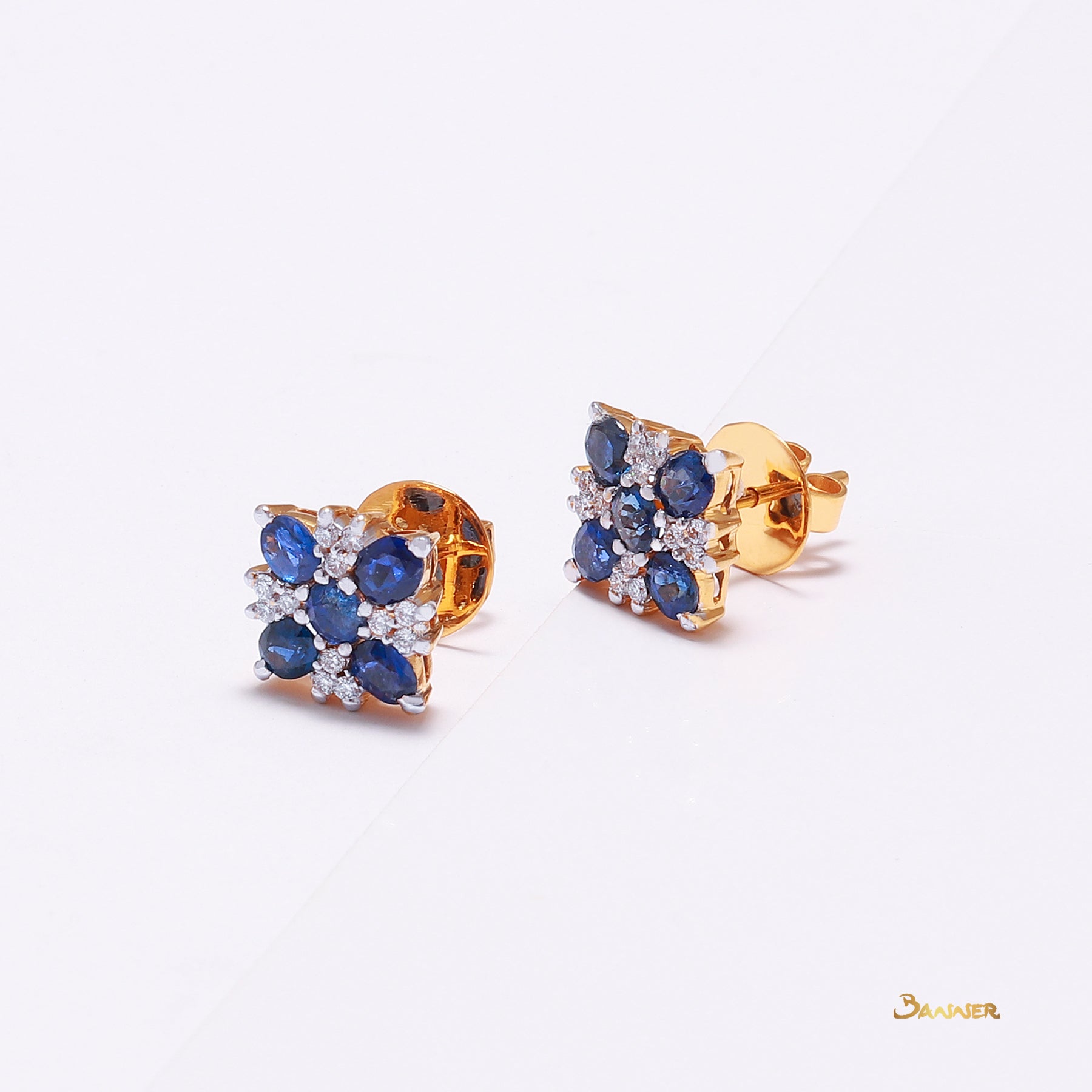 Sapphire and Diamond Earrings