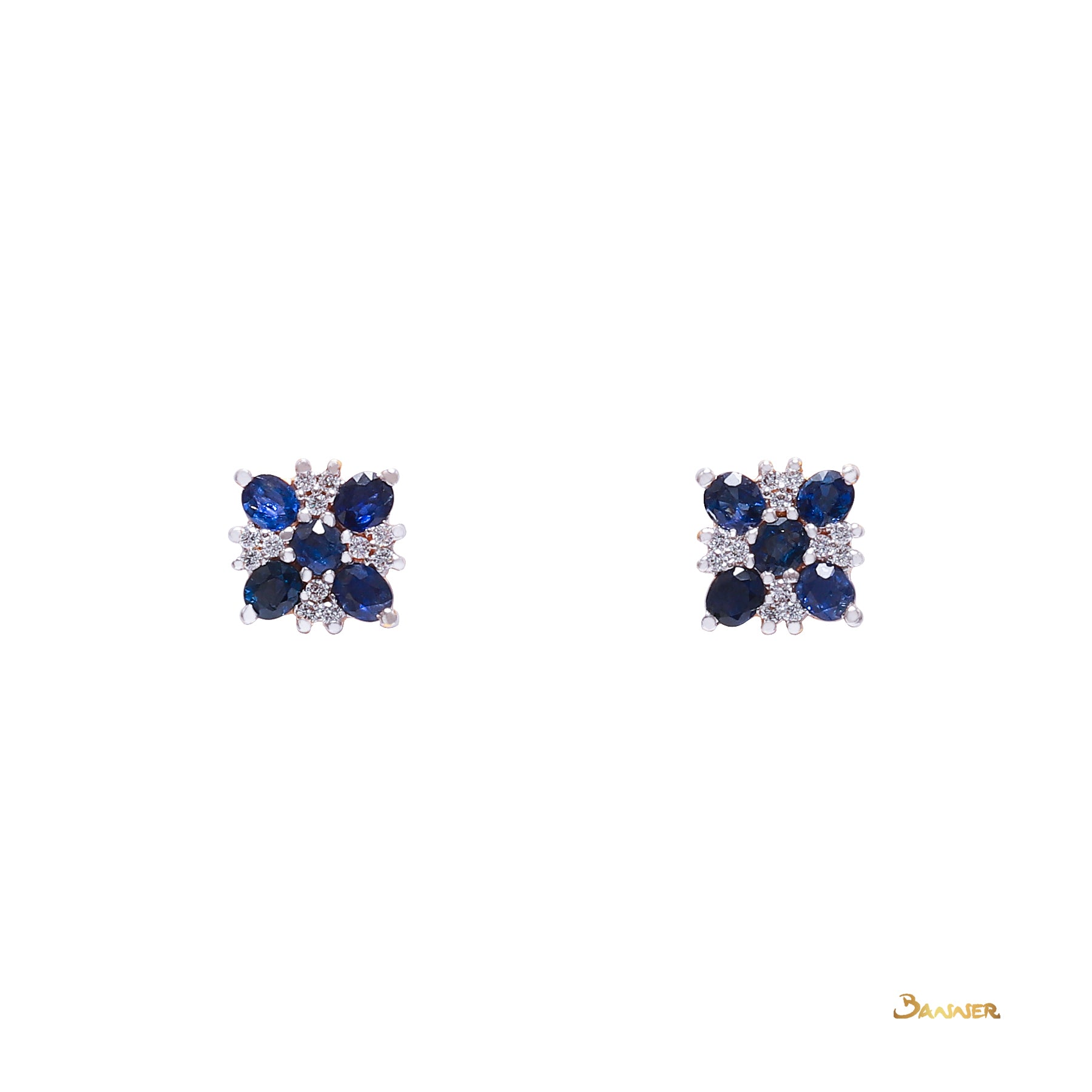 Sapphire and Diamond Earrings