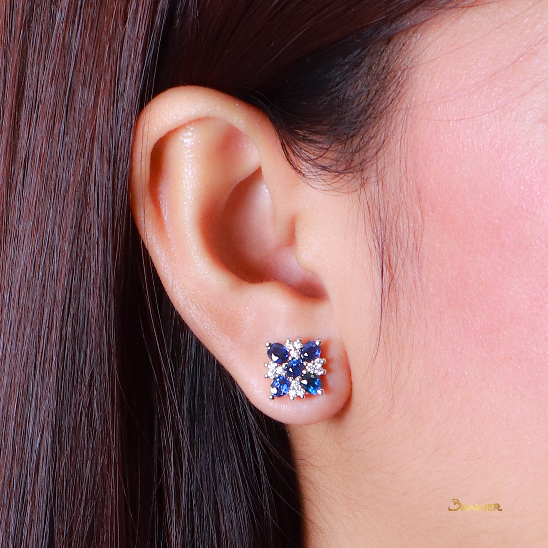 Sapphire and Diamond Earrings