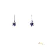Sapphire and Diamond Rose Earrings