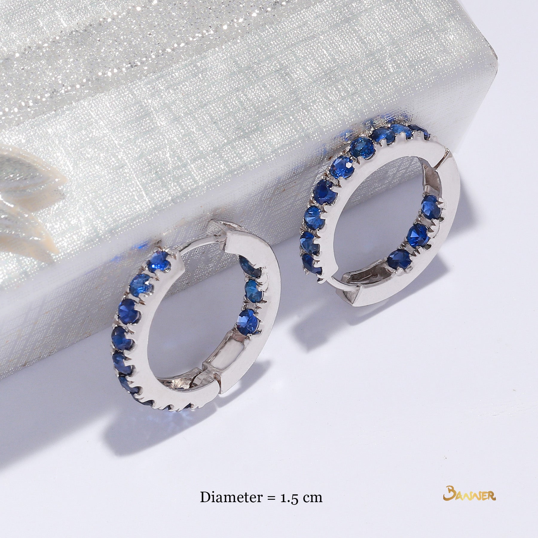 Sapphire Huggie Earrings