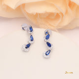 Pear-shaped Sapphire and Diamond 3-step Set