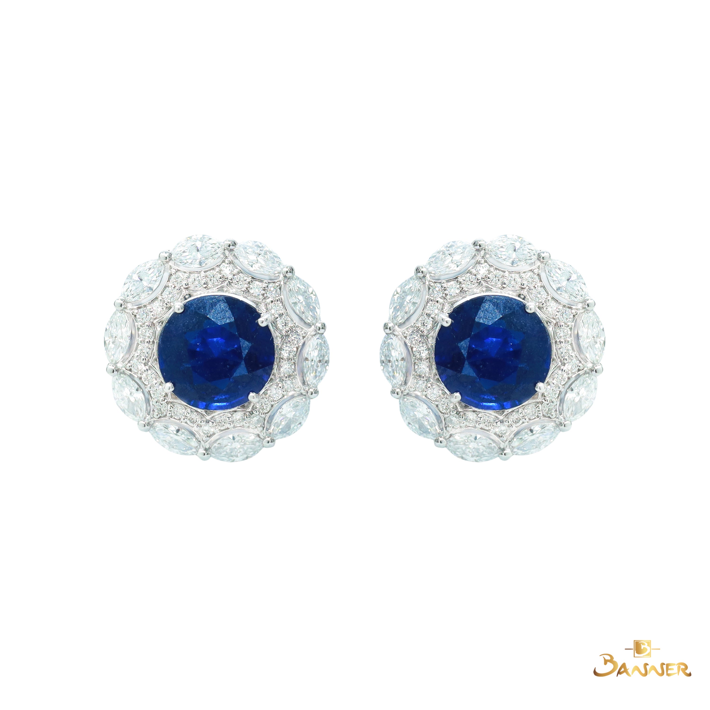 Sapphire and Diamond Earrings