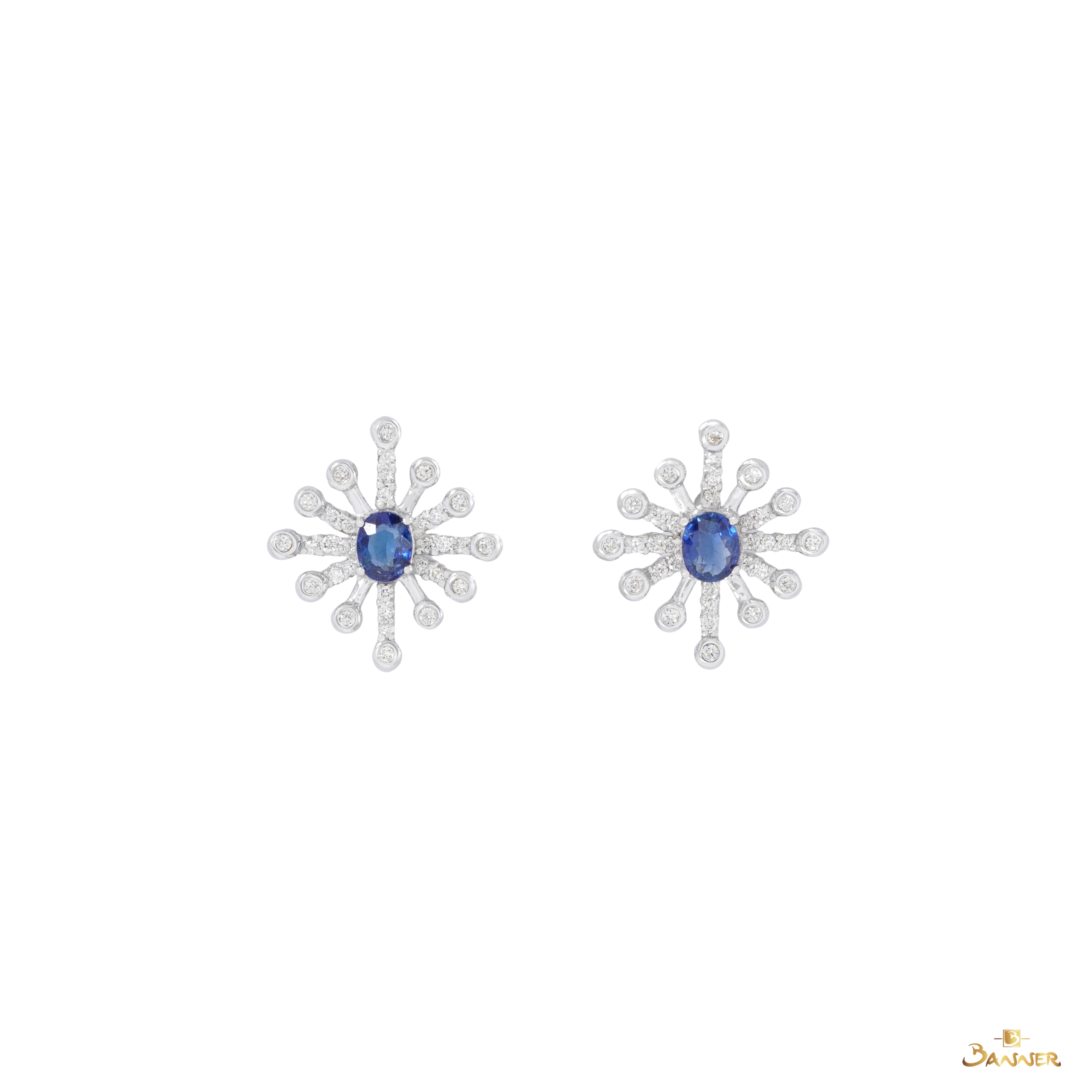 Sapphrie and Diamond Nova Earrings