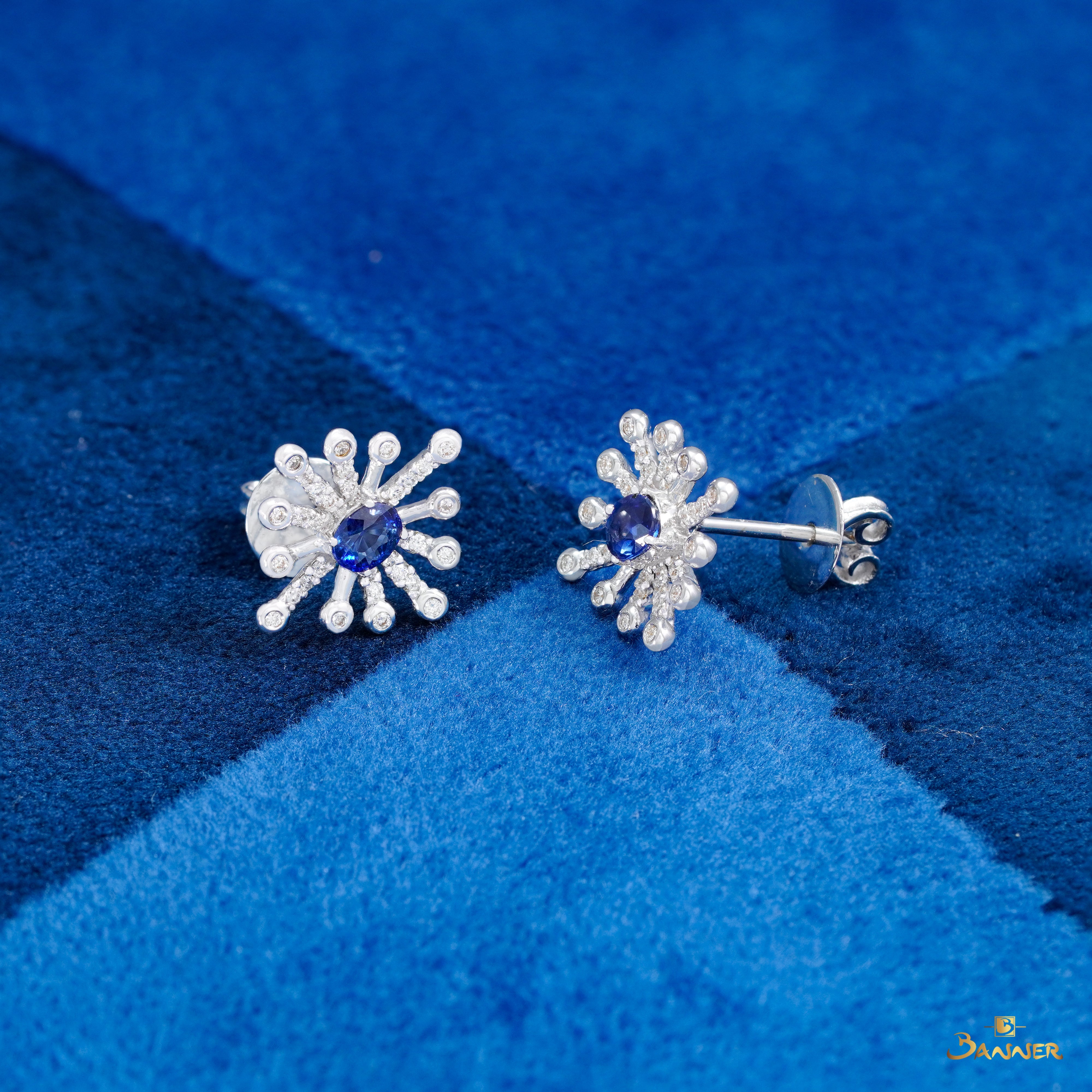 Sapphrie and Diamond Nova Earrings