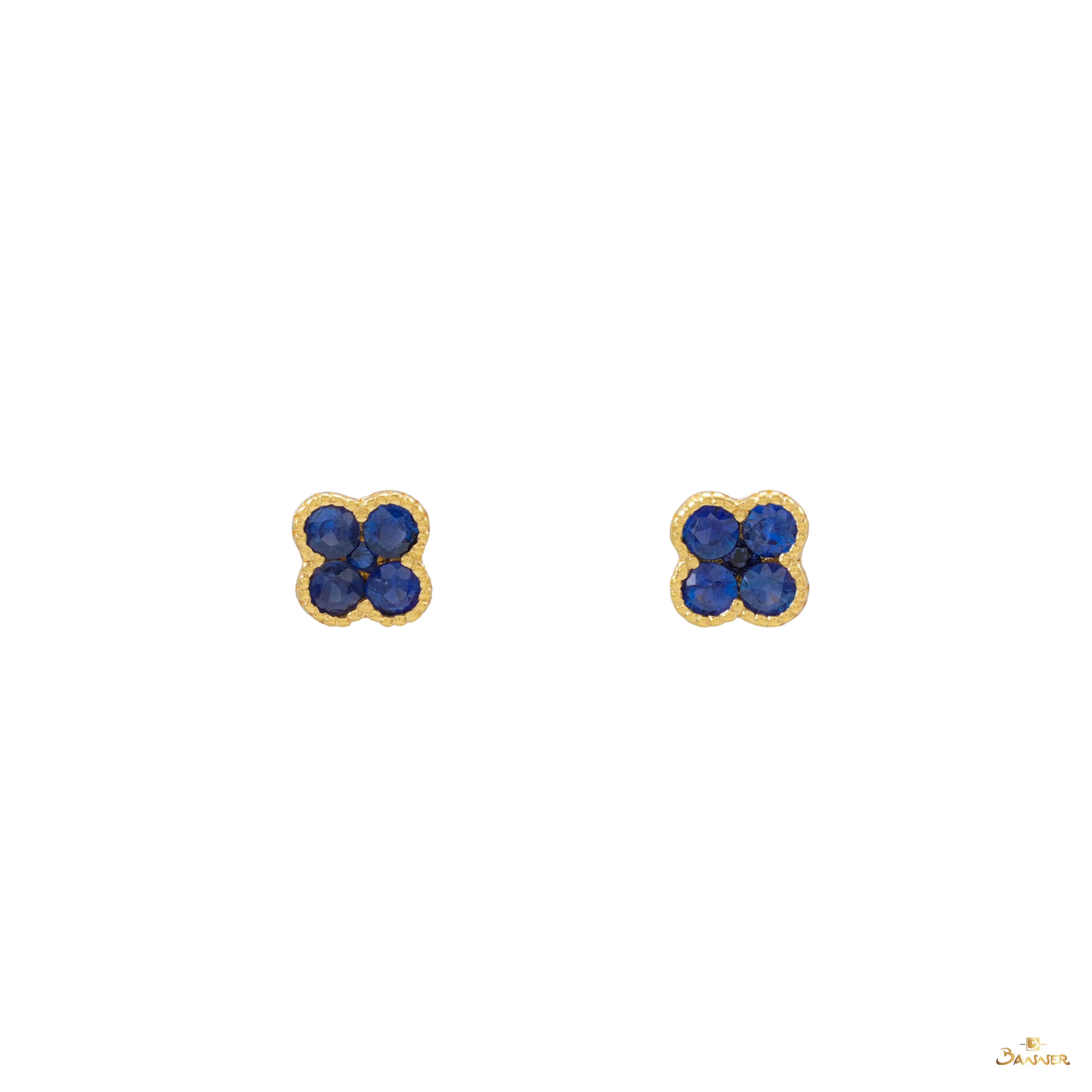 Sapphire Clover Earrings