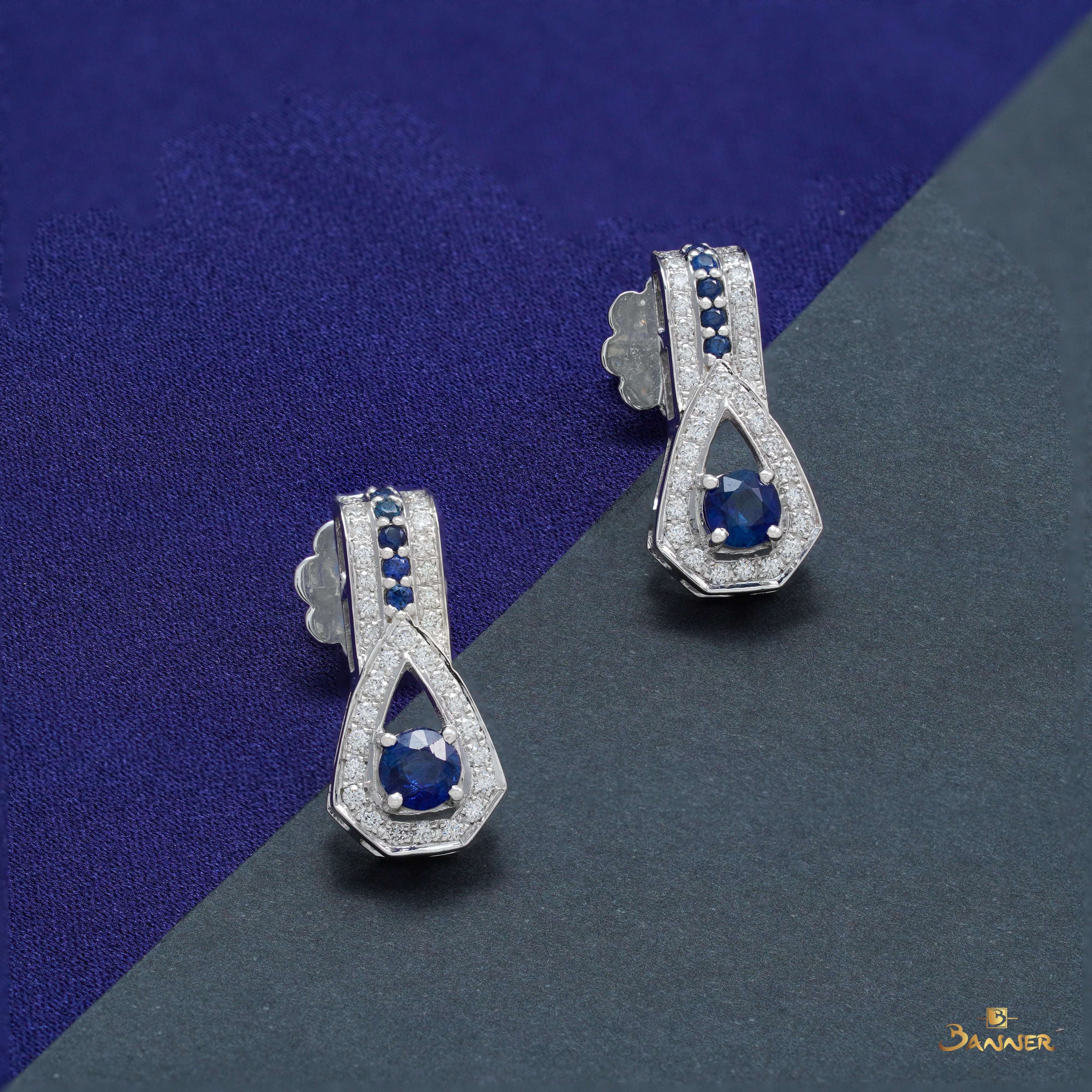 Sapphire and Diamond Vanguard Earrings