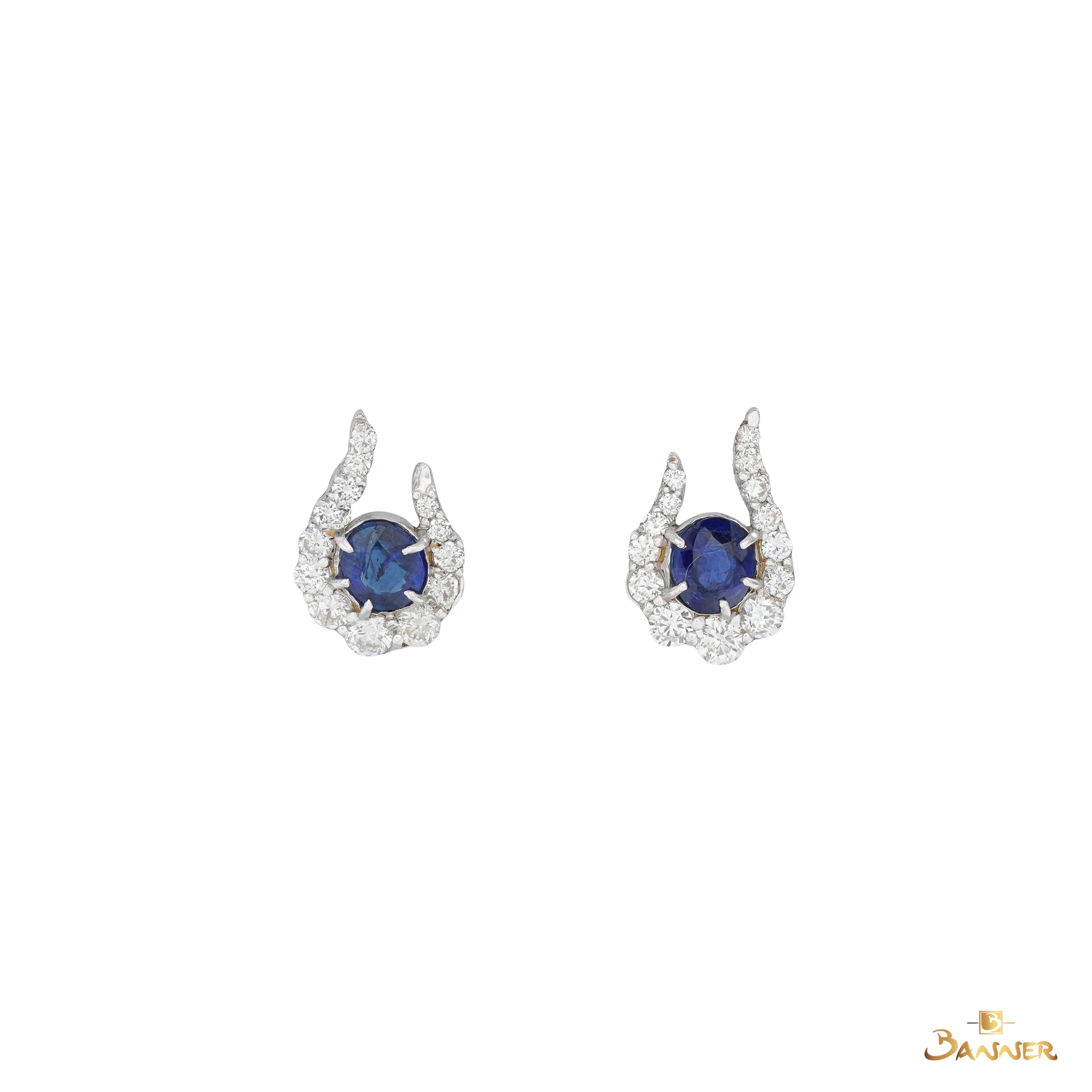 Sapphire and Diamond Stallion Earrings
