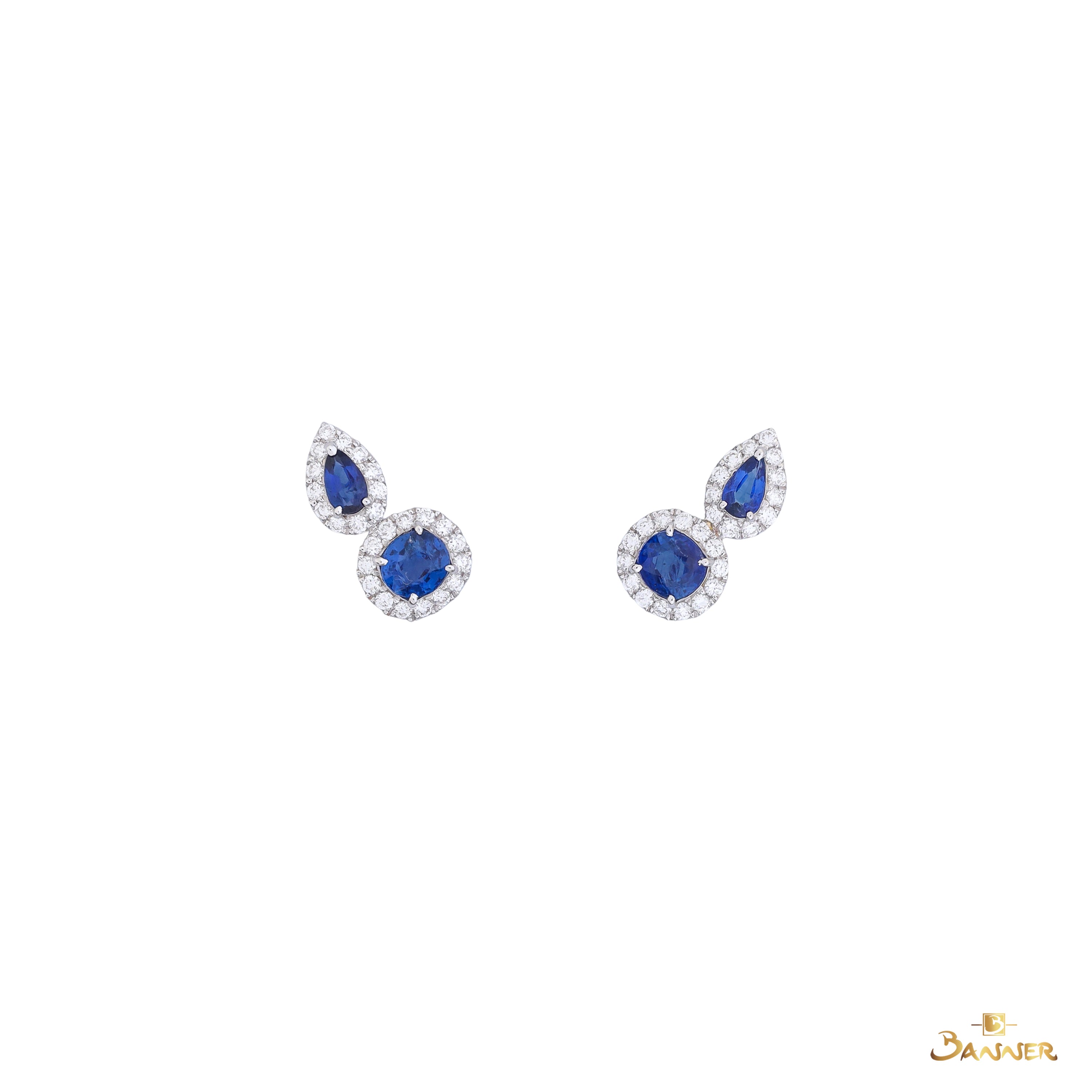 Sapphire and Diamond Duo Earrings