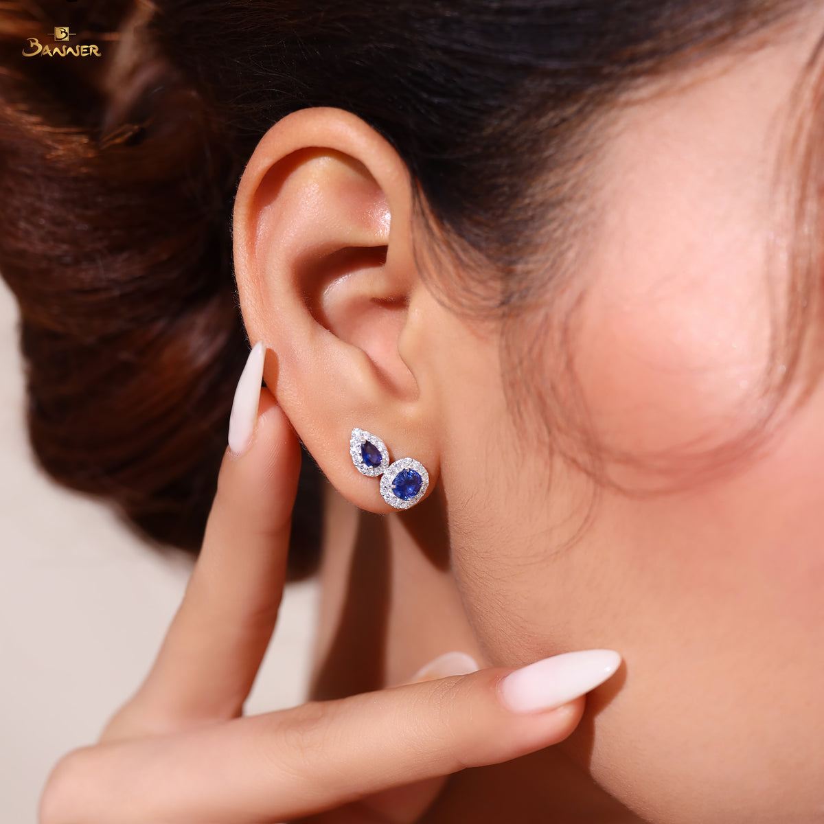 Sapphire and Diamond Duo Earrings