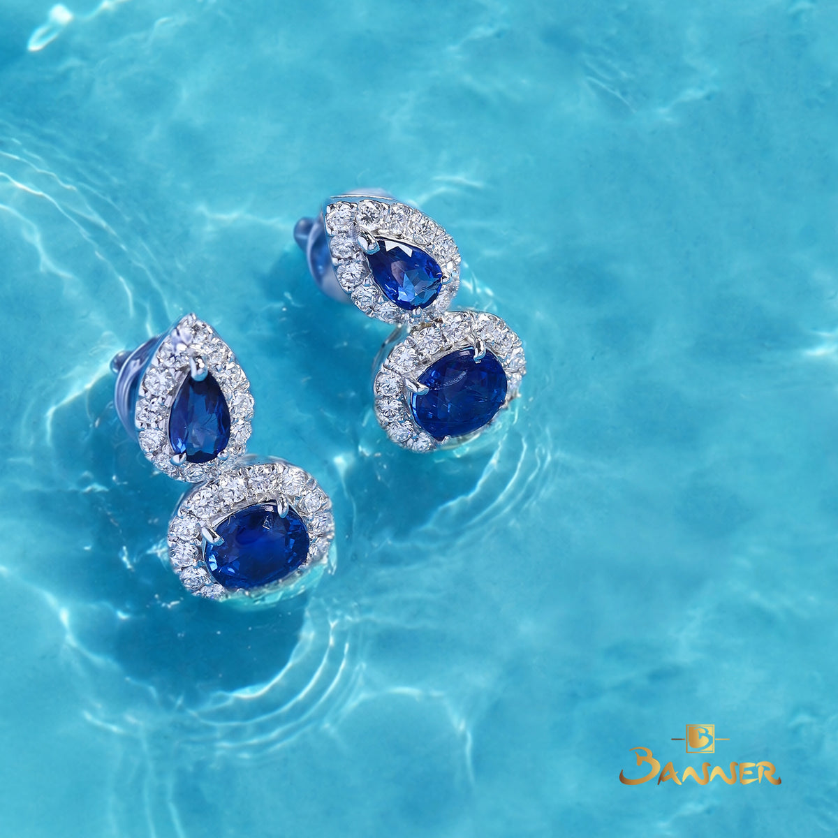 Sapphire and Diamond Duo Earrings