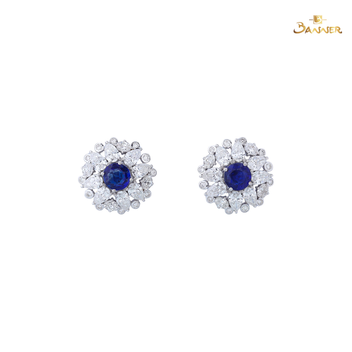 Sapphire and Diamond Earrings