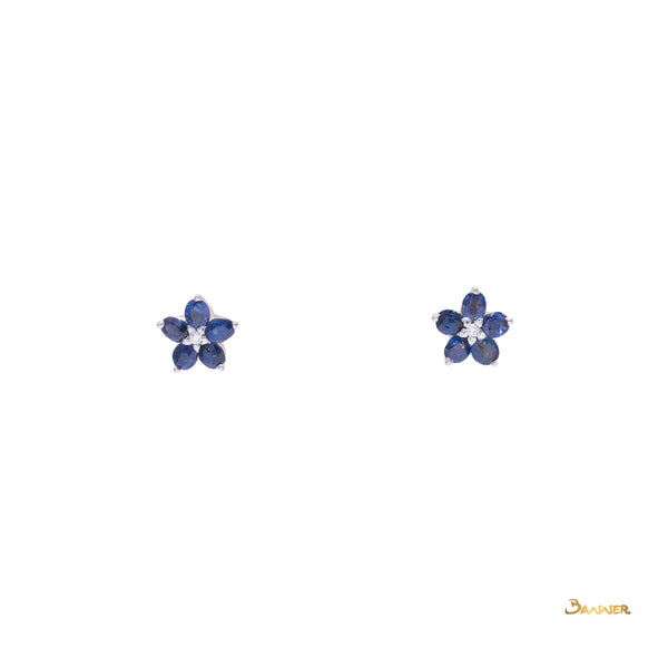 Sapphire and Diamond Chel Earrings