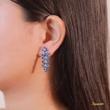 Sapphire and Diamond Thazin-Khet Dangle Earrings