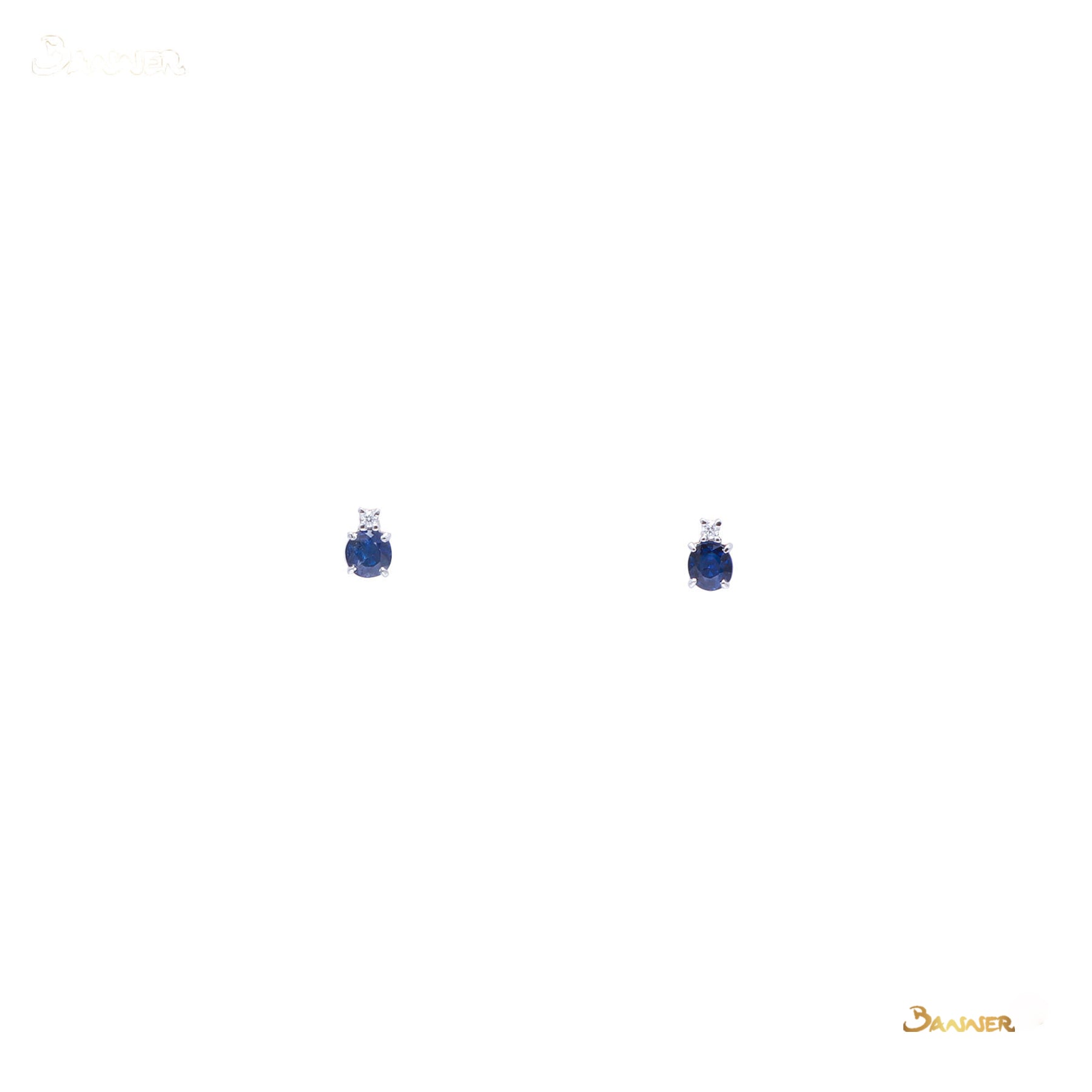 Sapphire and Diamond Petite Earrings