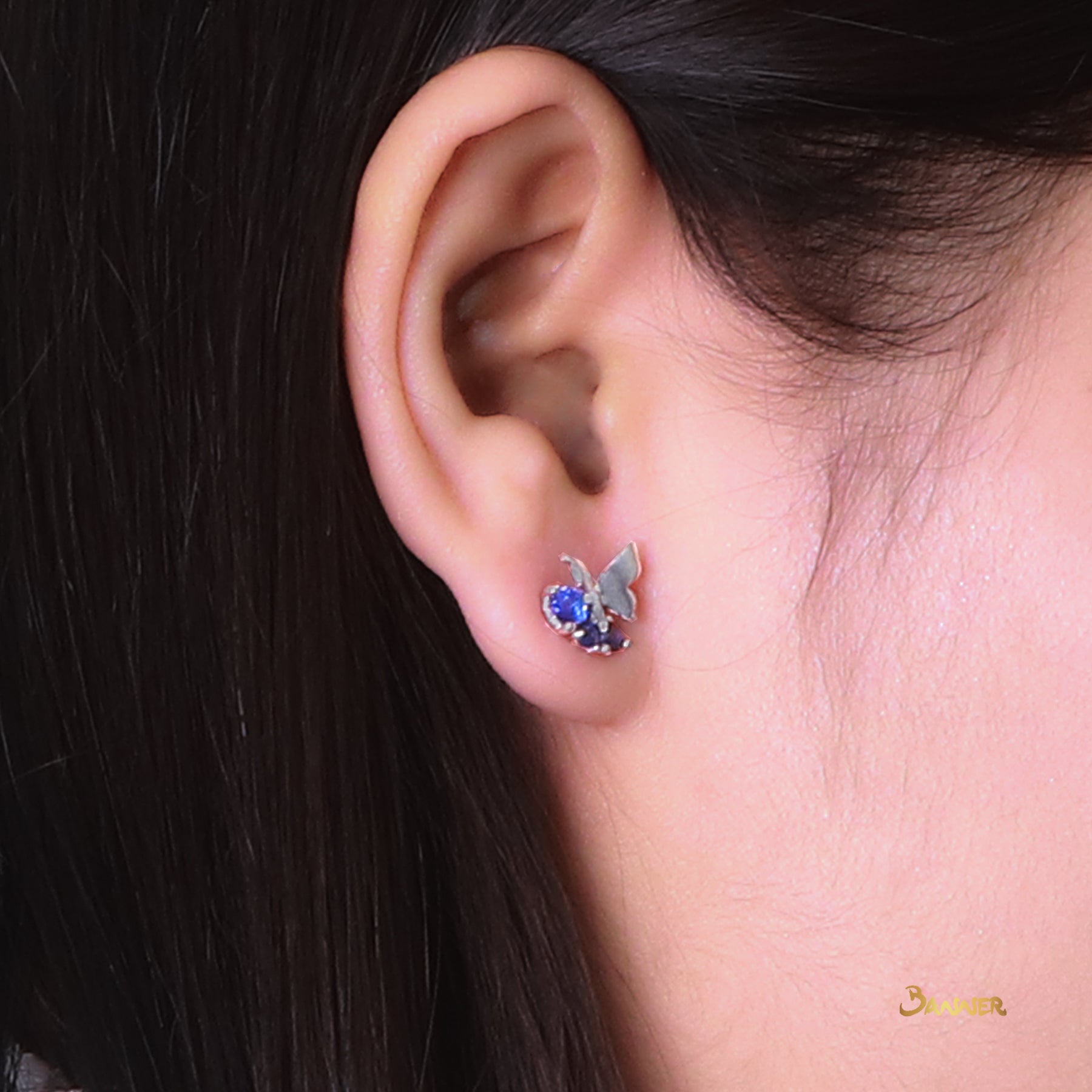 Sapphire Butterfly Earrings