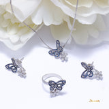 Sapphire and Diamod Butterfly Earrings