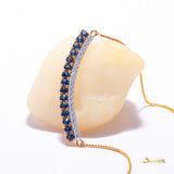 Sapphire and Diamond Smile Necklace