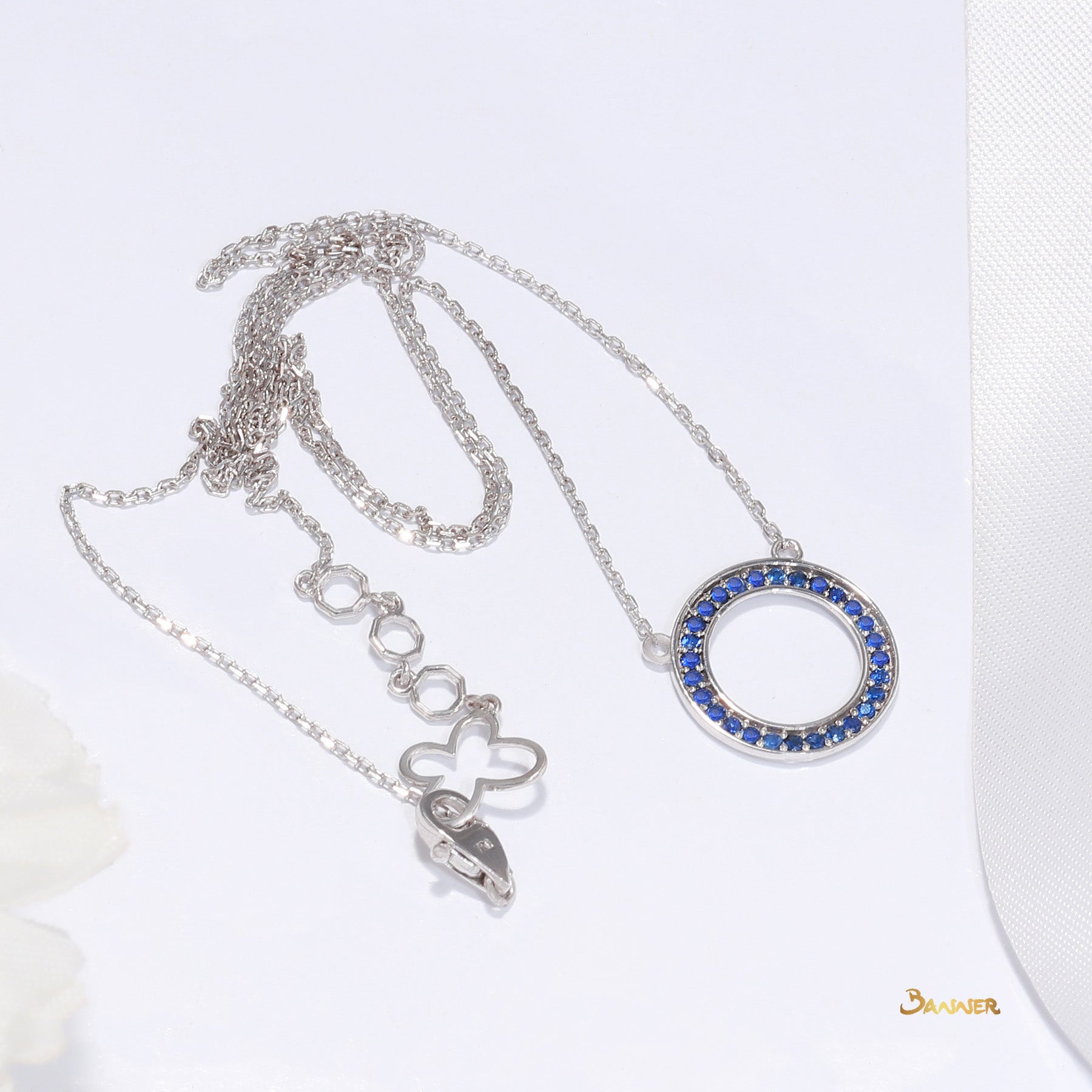 Sapphire Circle Necklace