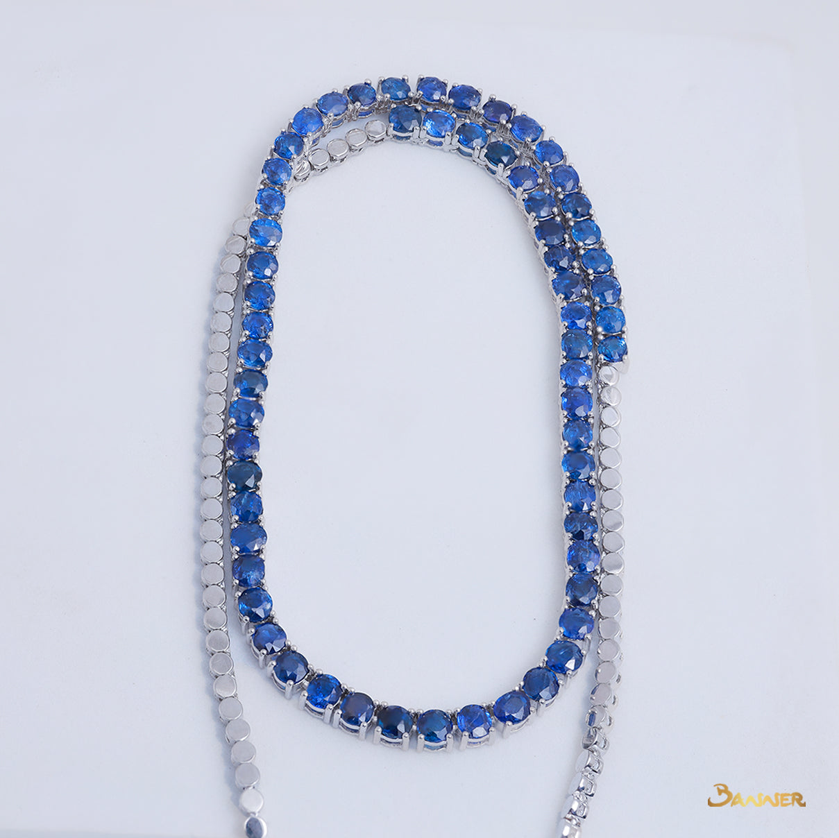 Sapphire Tennis Necklace (New)