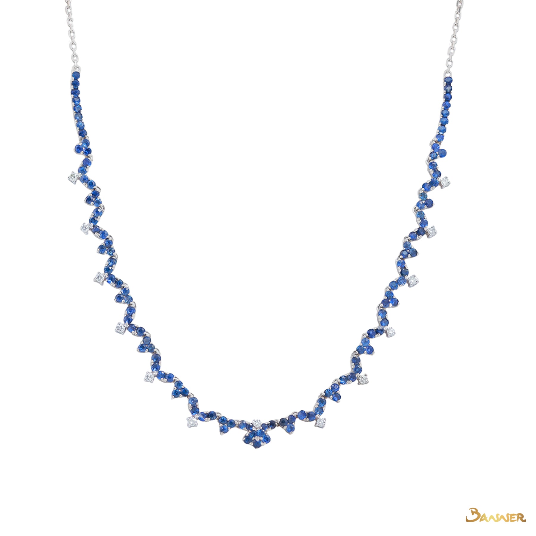 Sapphire and Diamond Diana Necklace