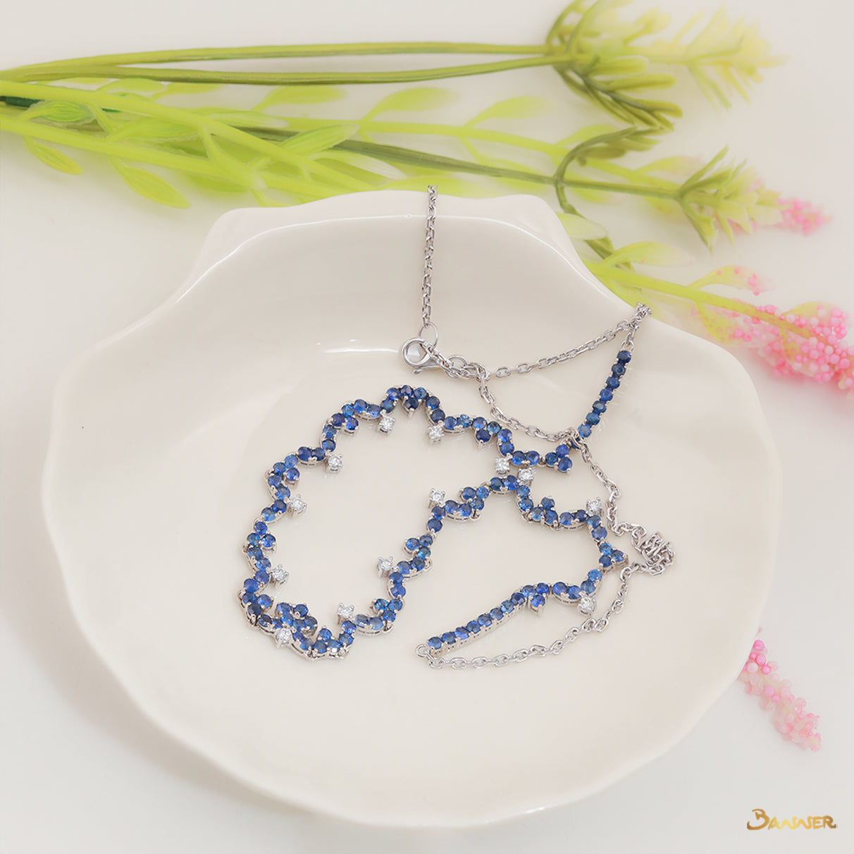 Sapphire and Diamond Diana Necklace