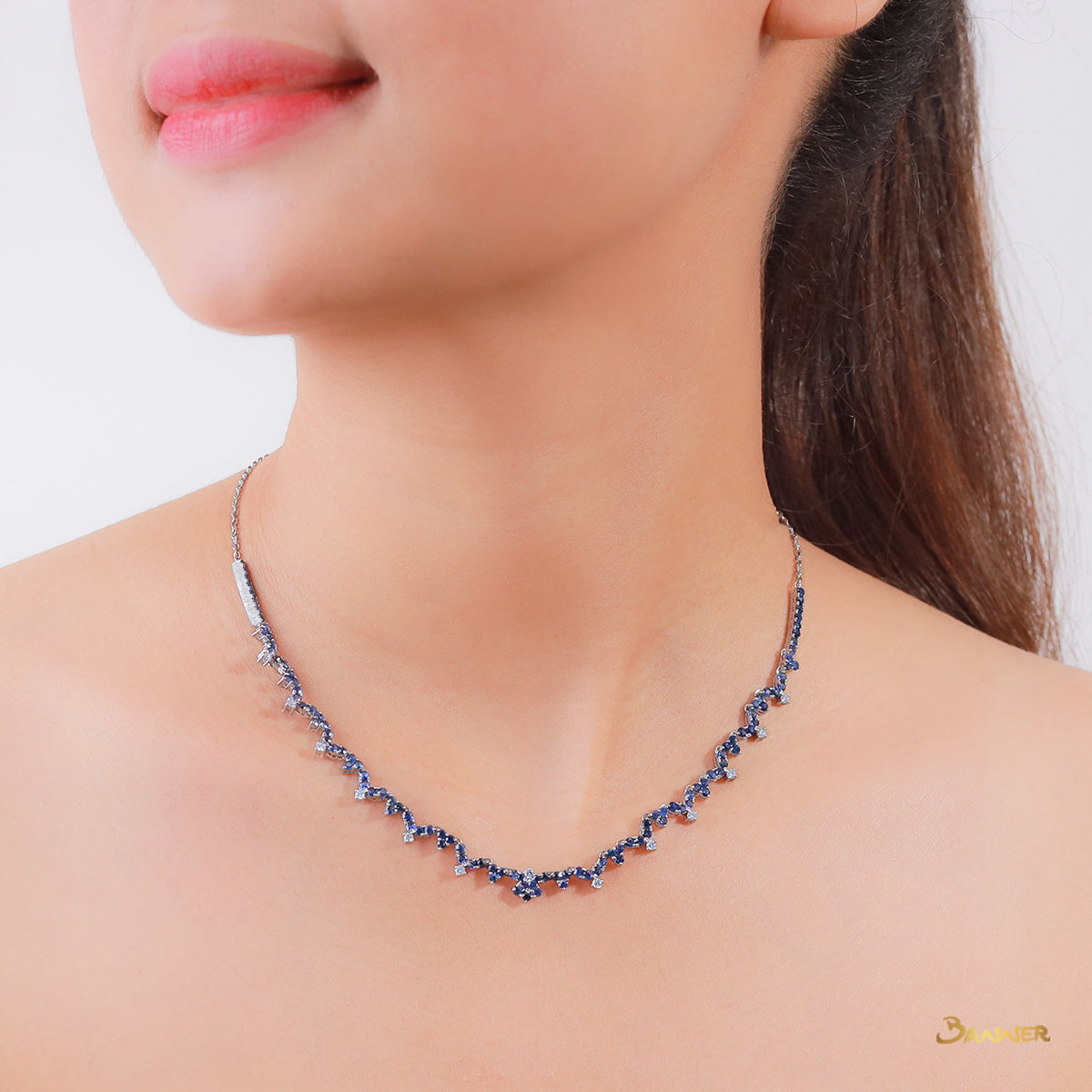 Sapphire and Diamond Diana Necklace