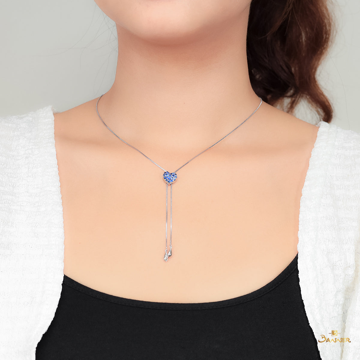 Sapphire Heart Necklace