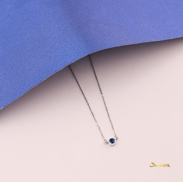 Sapphire Solitaire Necklace