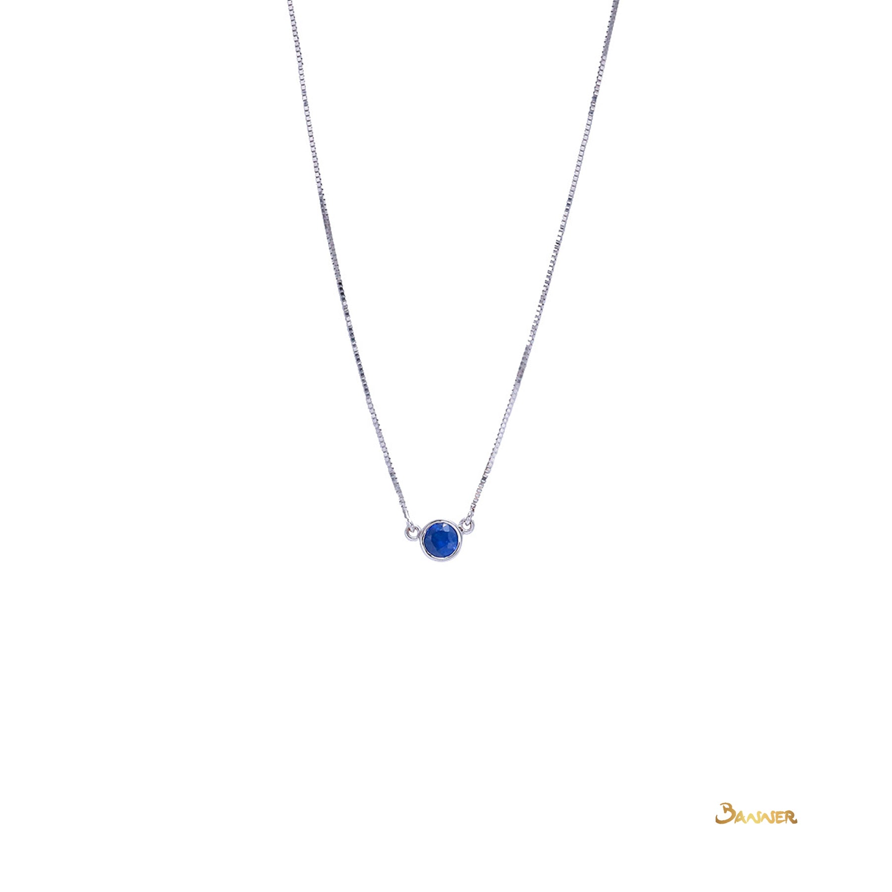 Sapphire Solitaire Necklace