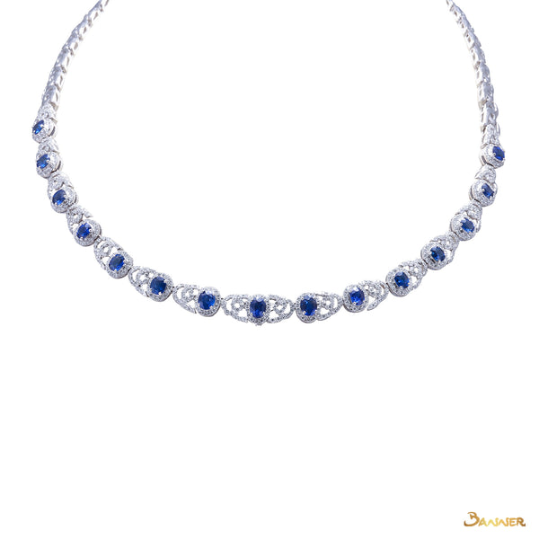Sapphire and Diamond Elegant Necklace
