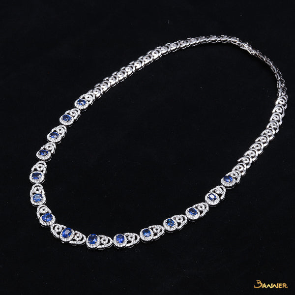 Sapphire and Diamond Elegant Necklace