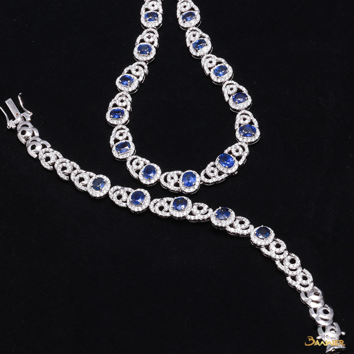 Sapphire and Diamond Elegant Necklace