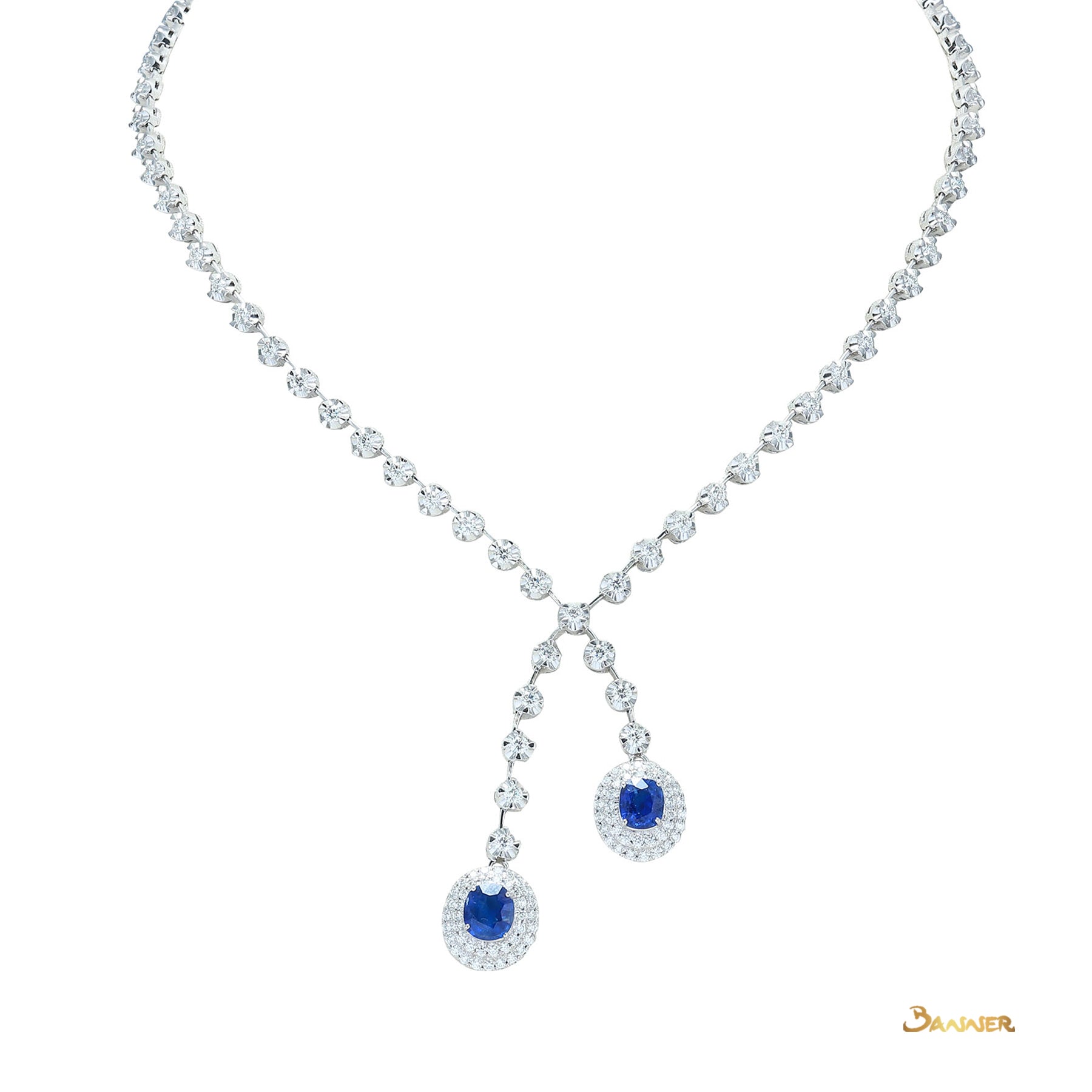 Sapphire and Diamond Elegant Necklace