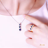 Sapphire with Diamond Yae-Hlaing Pendant