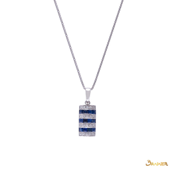 Sapphire and Diamond Wasit Pendant