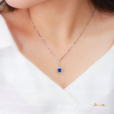 Sapphire and Diamond Rose Pendant