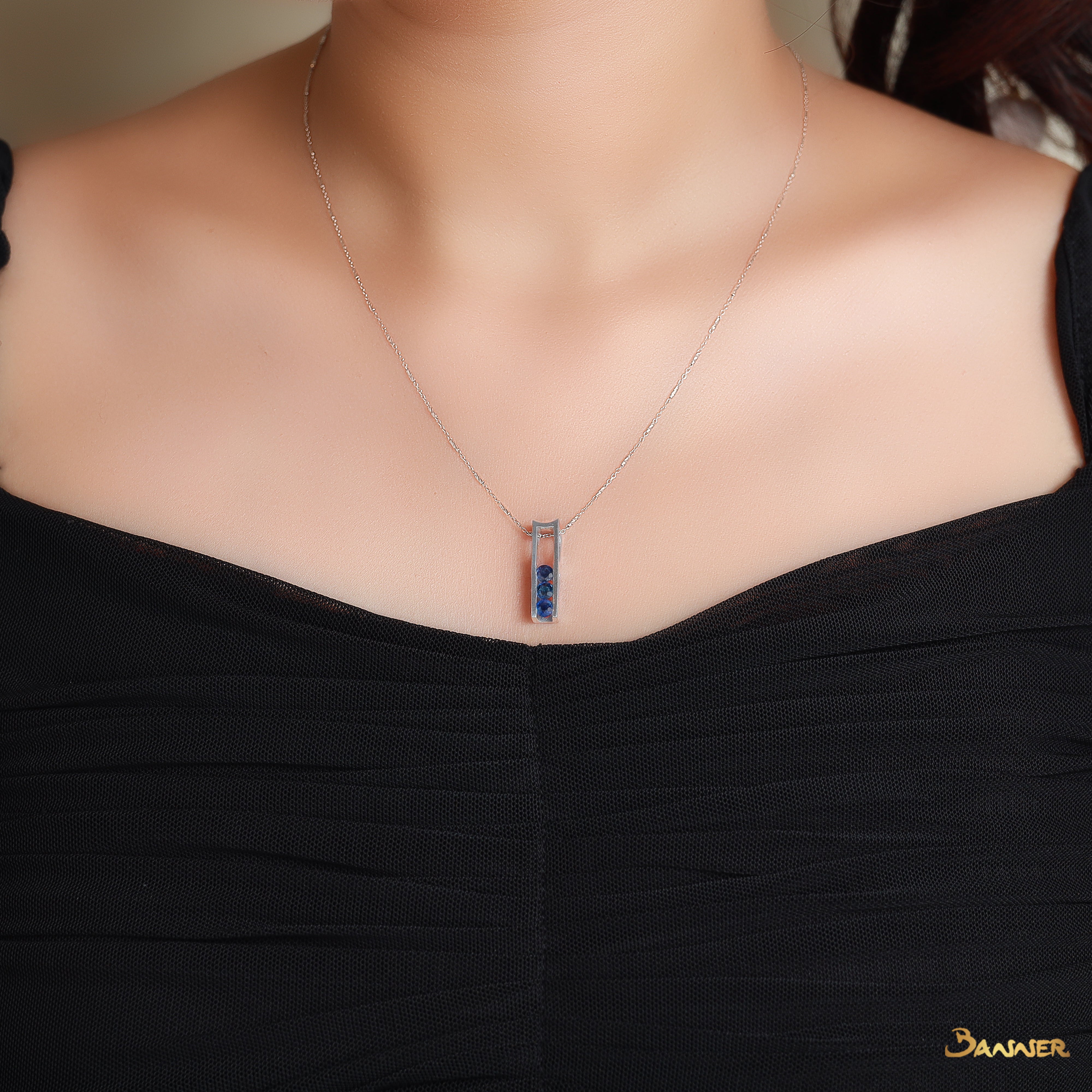 Sapphire Bar Pendant