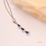 Pear-shaped Sapphire and Diamond 3-step Set