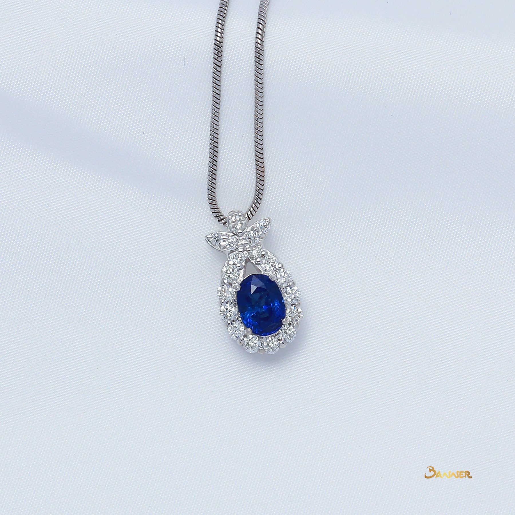 Sapphire and Diamond Lucky Pendant