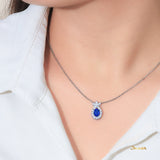 Sapphire and Diamond Lucky Pendant