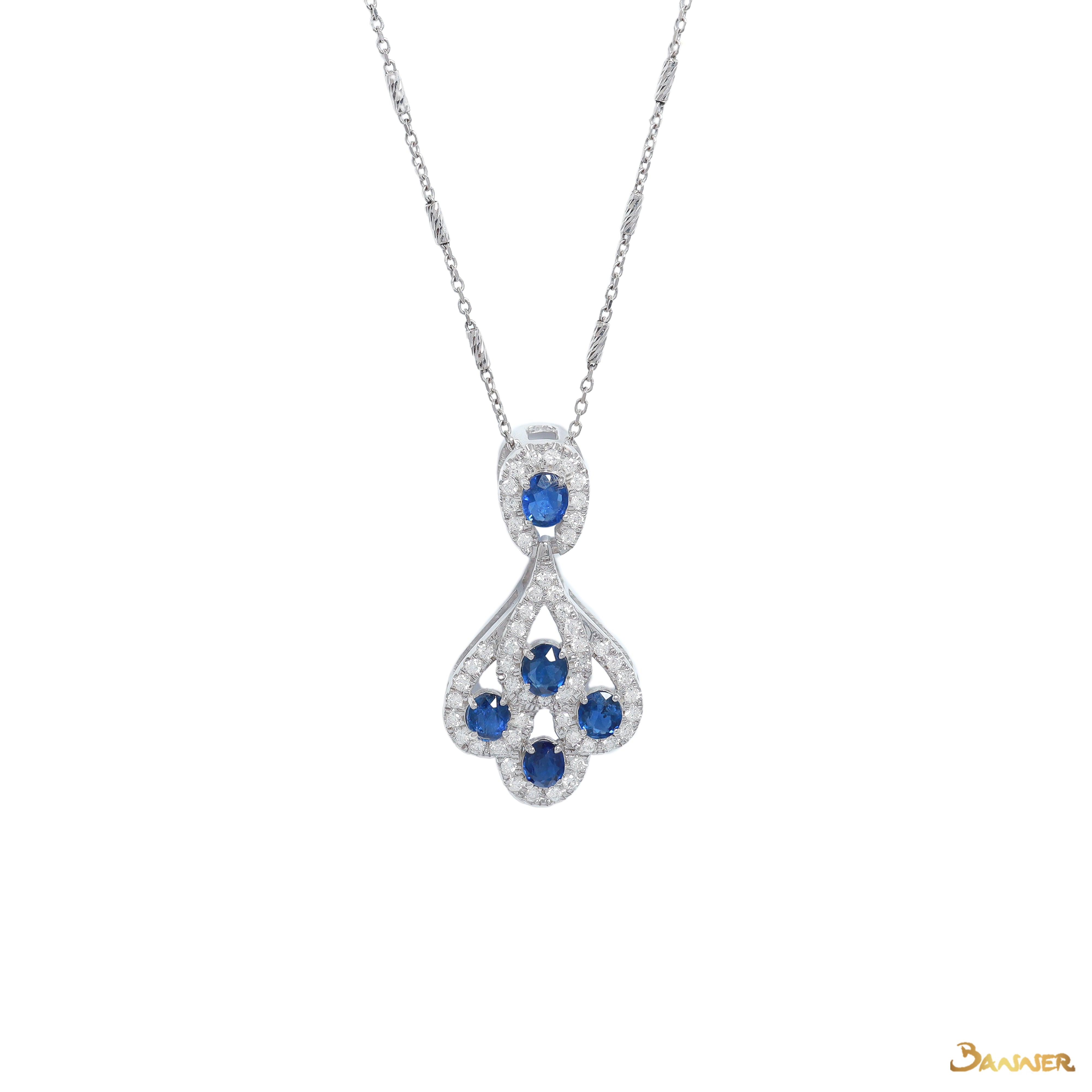 Sapphire and Diamond Pride Pendant