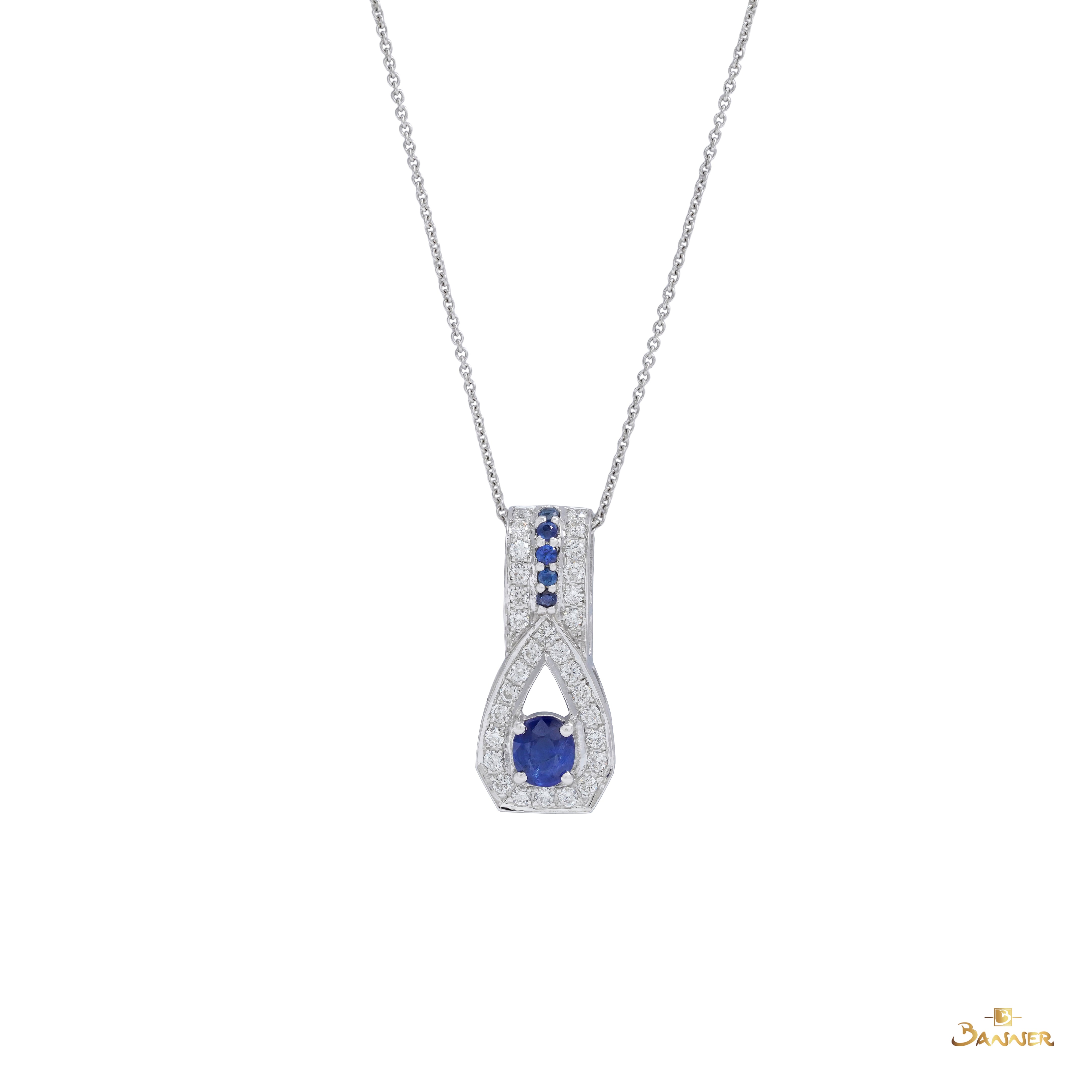 Sapphire and Diamond Vanguard Pendant