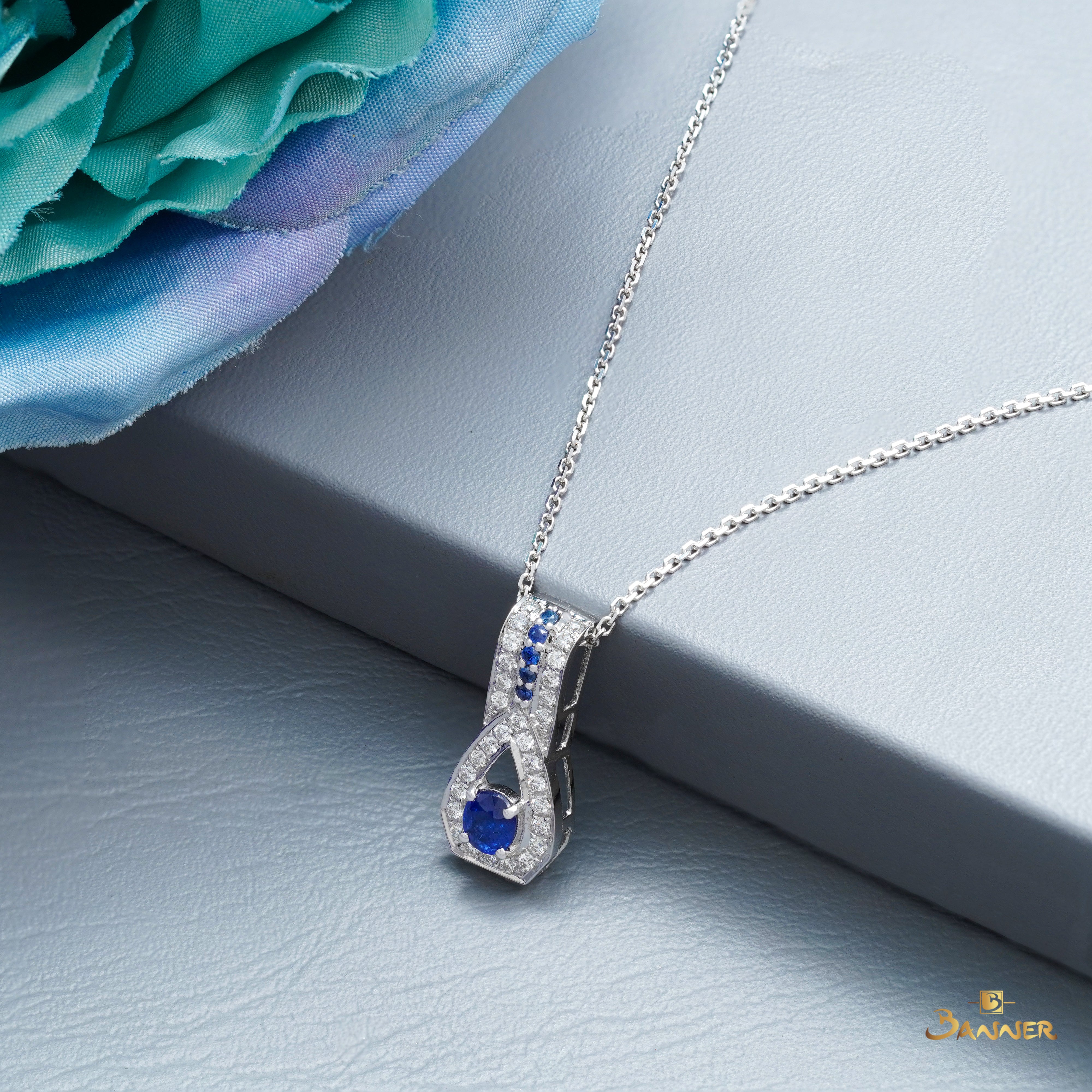 Sapphire and Diamond Vanguard Pendant