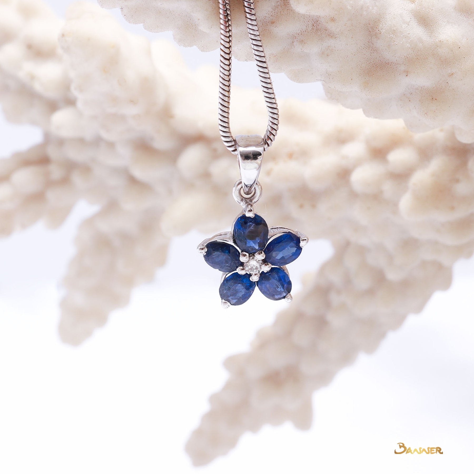 Sapphire and Diamond Chel Pendant