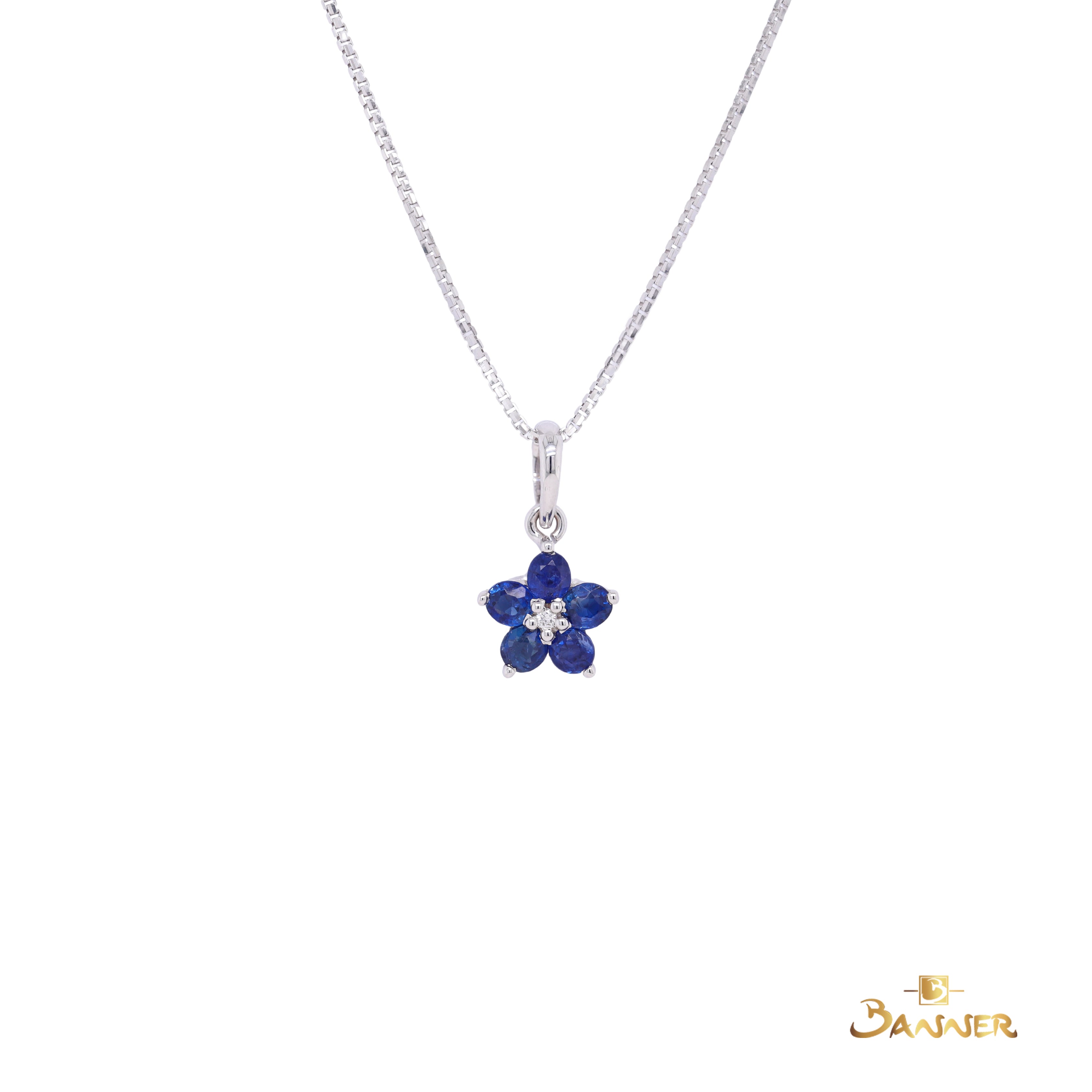 Sapphire and Diamond Chel Pendant