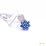 Sapphire and Diamond Flower Pendant